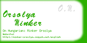 orsolya minker business card